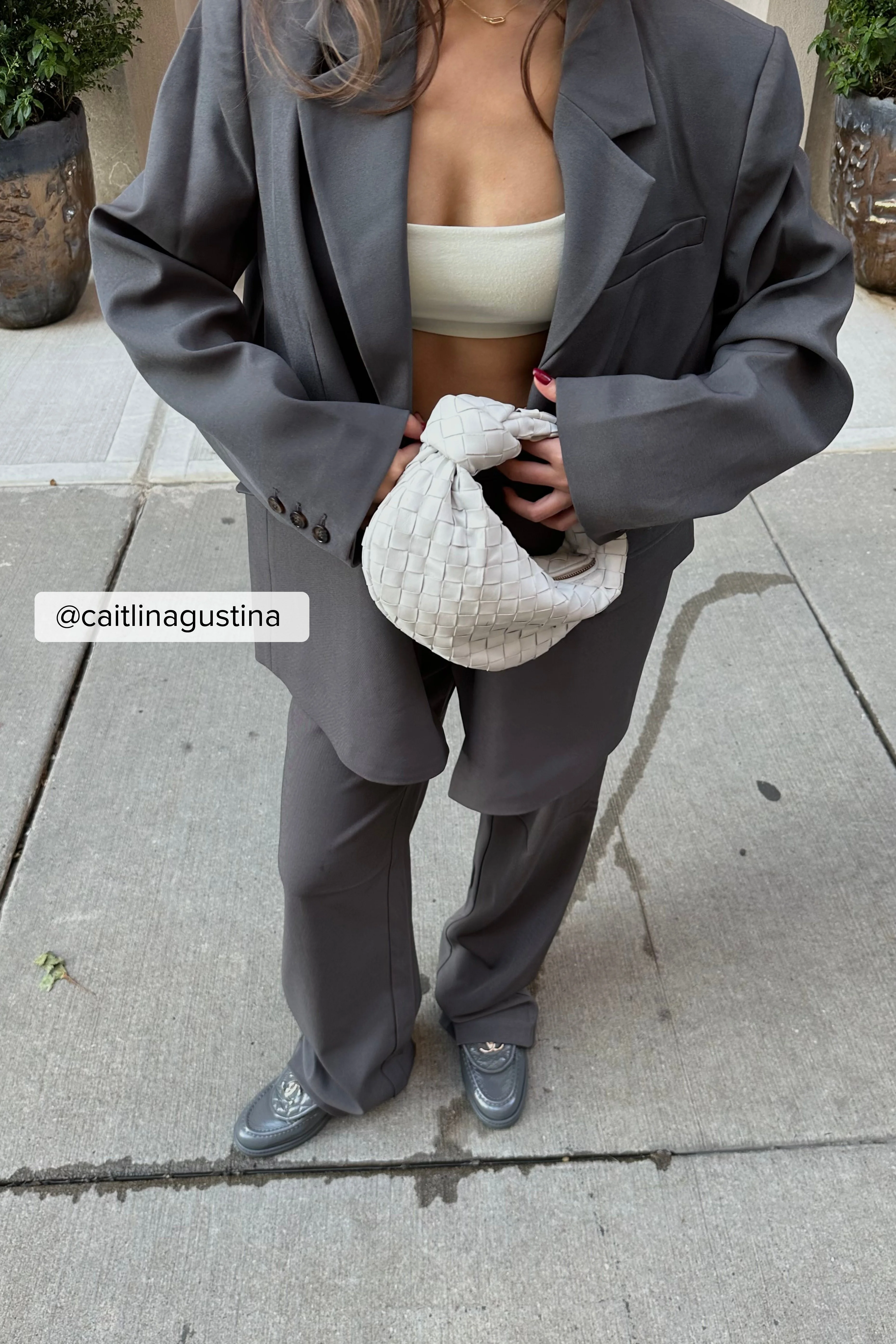 Recycelter zweireihiger Oversize-Blazer