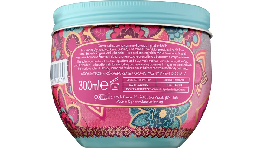 Tesori d'Oriente Körpercreme Ayurveda 300 ml