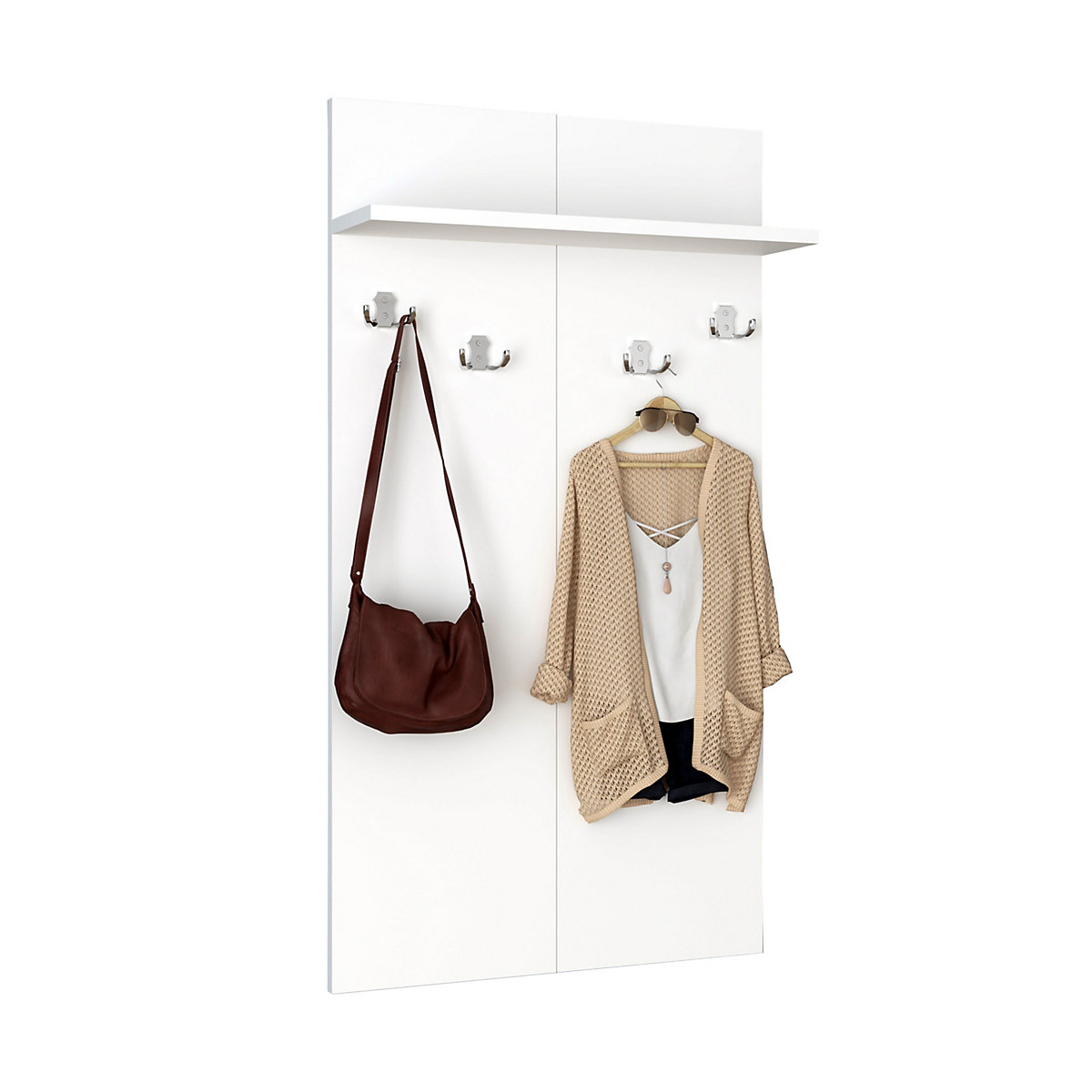 Holz Hakenleiste Wandgarderobe Garderobenleiste Wandpaneel Flur Garderobe Gados XS