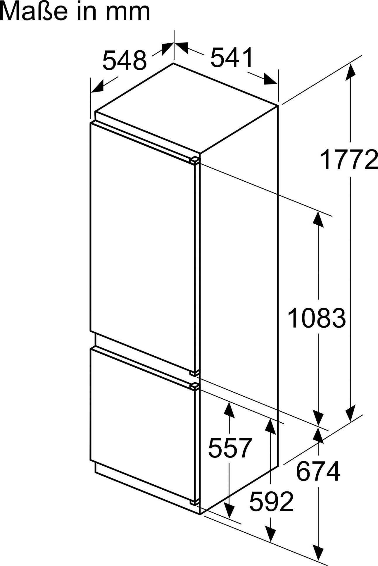 NEFF Einbaukühlgefrierkombination N 30 KI5871SE0, 177,2 cm hoch, 54,1 cm breit