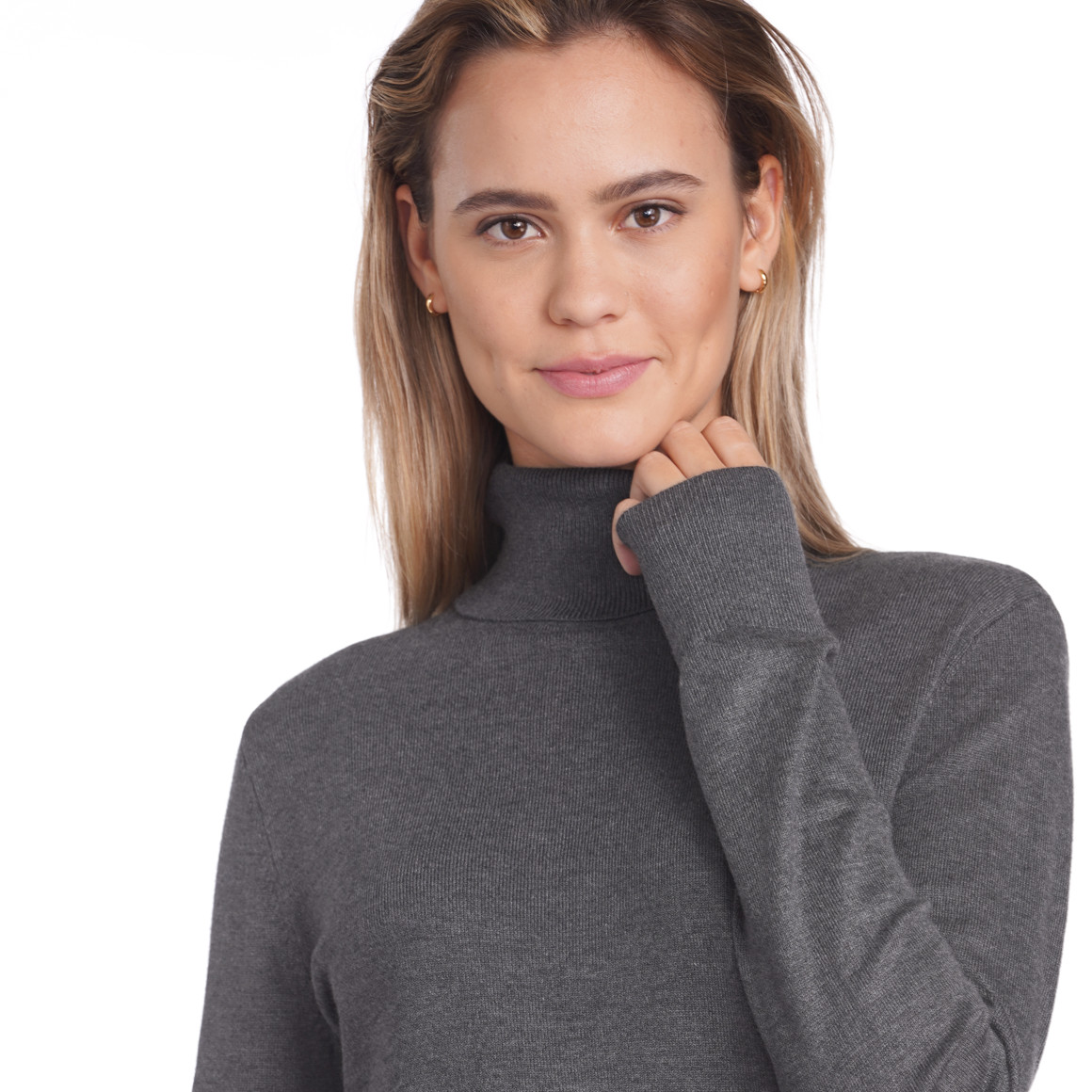 Damen Rollkragenpullover aus Feinstrick