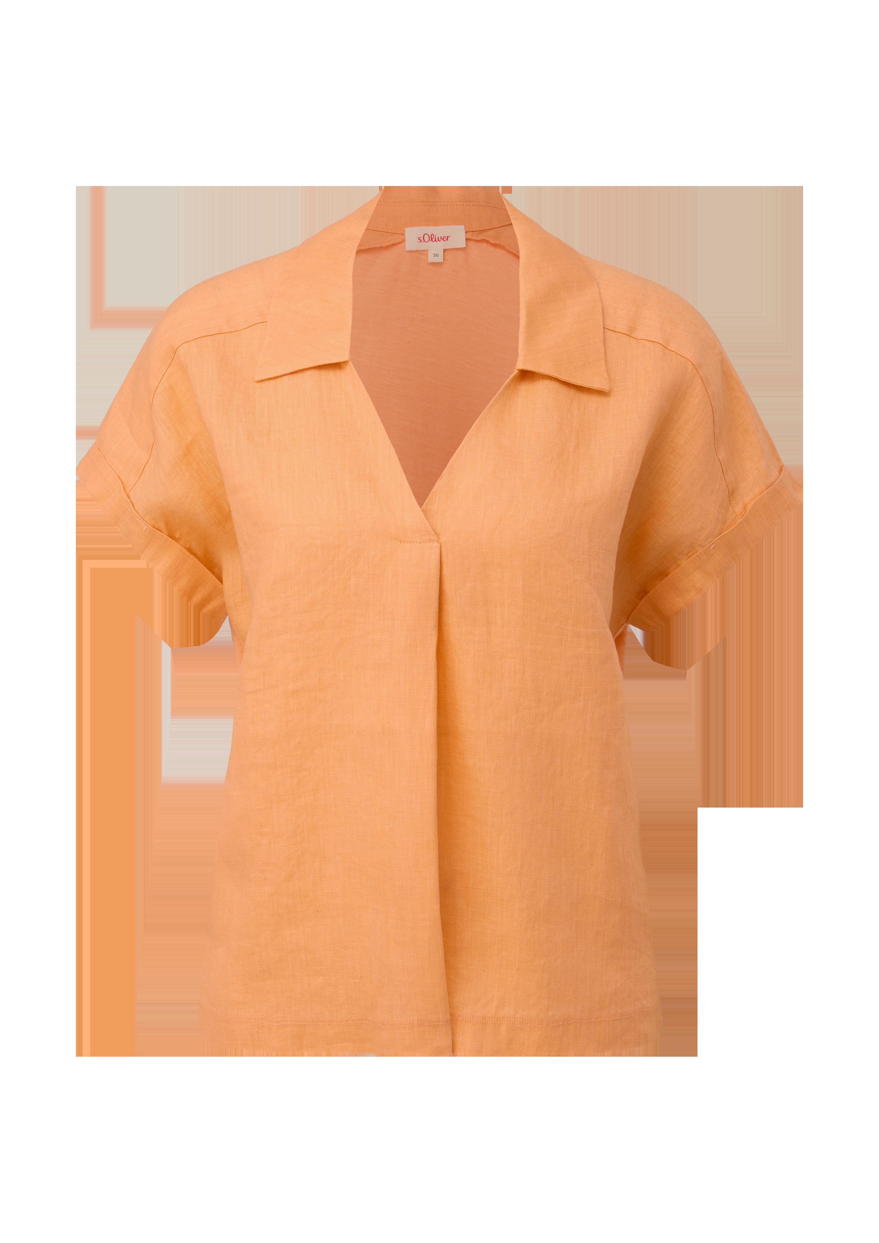 Blusenshirt mit Leinen-Front  2132144-2115