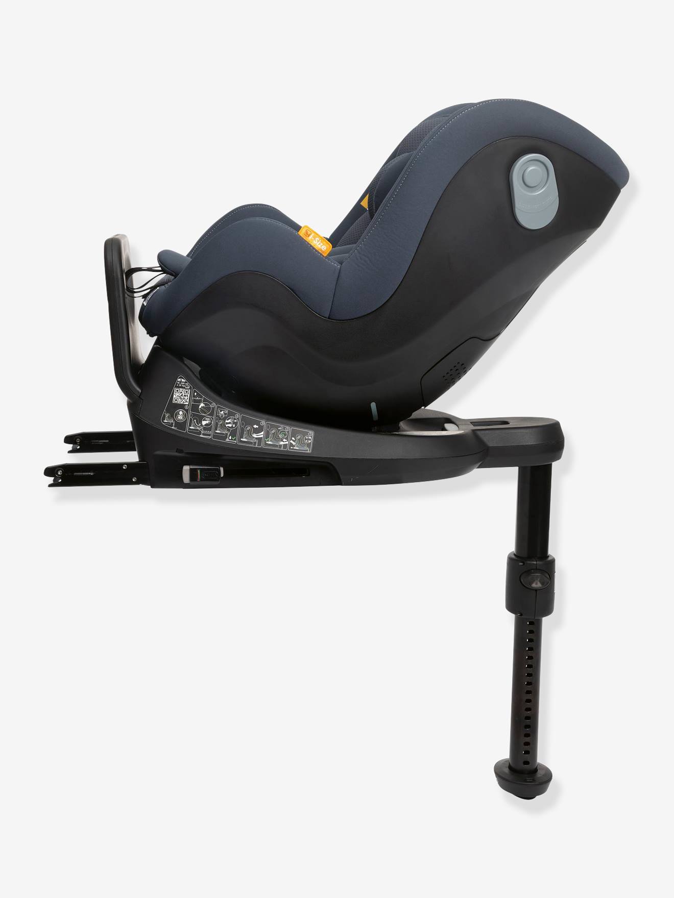 Siège-auto rotatif CHICCO Seat2Fit i-Size 45 à 105 cm, équivalence groupe 0+/1 india ink