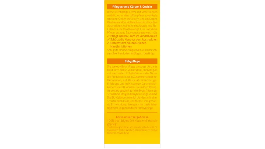 WELEDA Baby CALENDULA Pflegecreme Körper & Gesicht