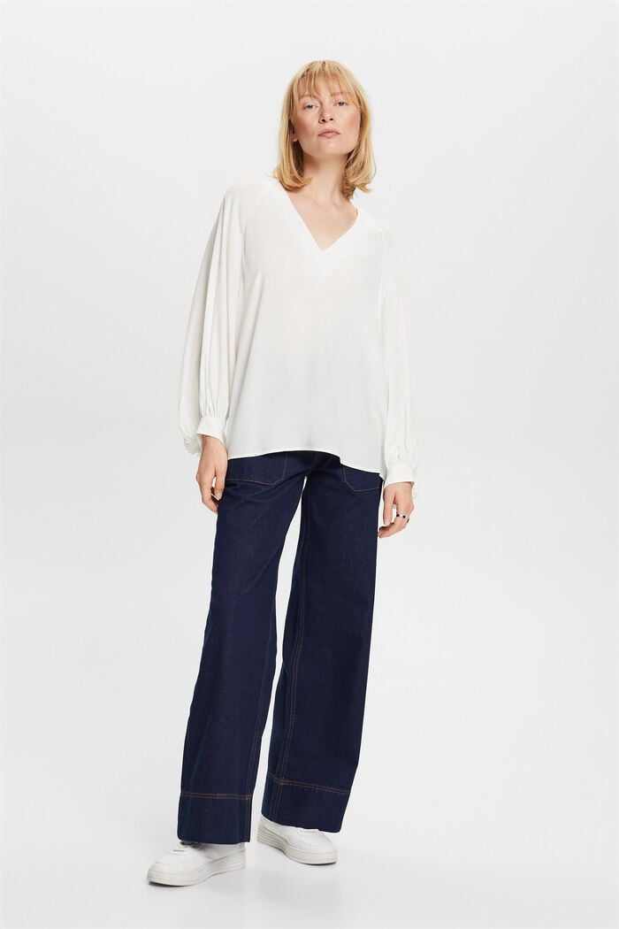 Bluse mit V-Ausschnitt