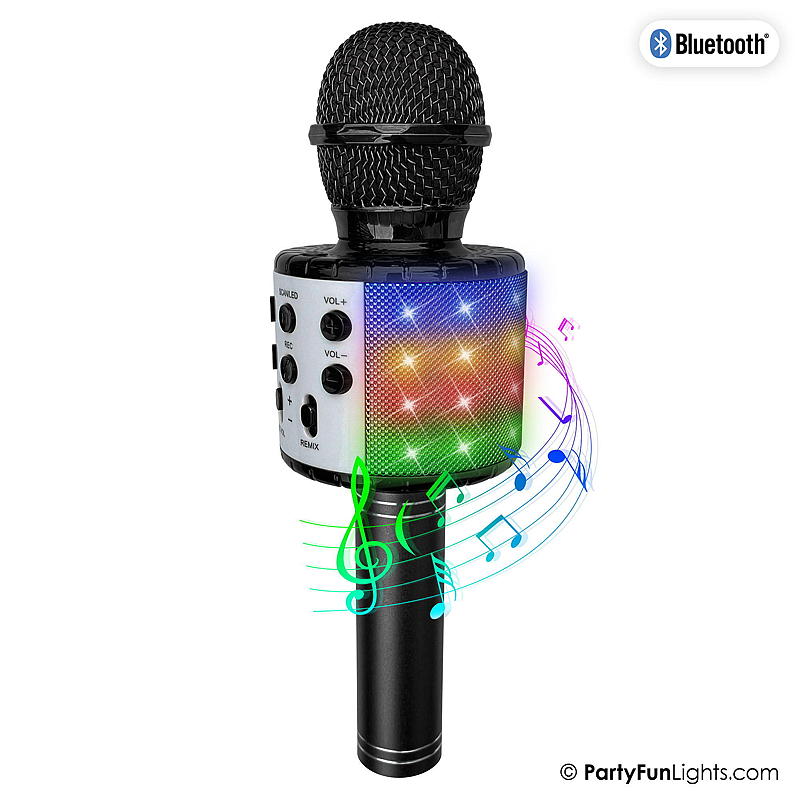 Karaoke mikrofon Bluetooth, sort