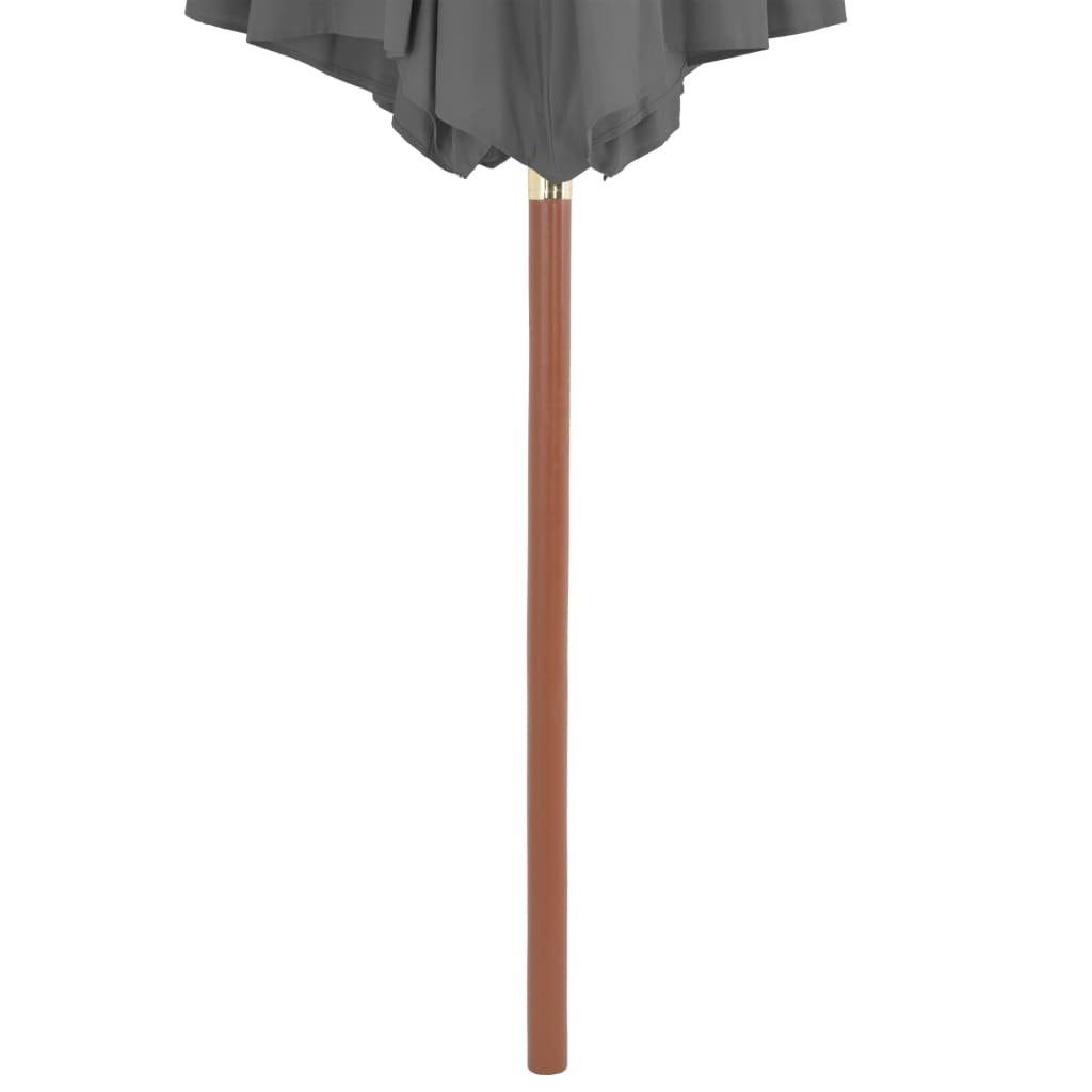 vidaXL Balkonsichtschutz Sonnenschirm mit Holz-Mast 300 cm Anthrazit