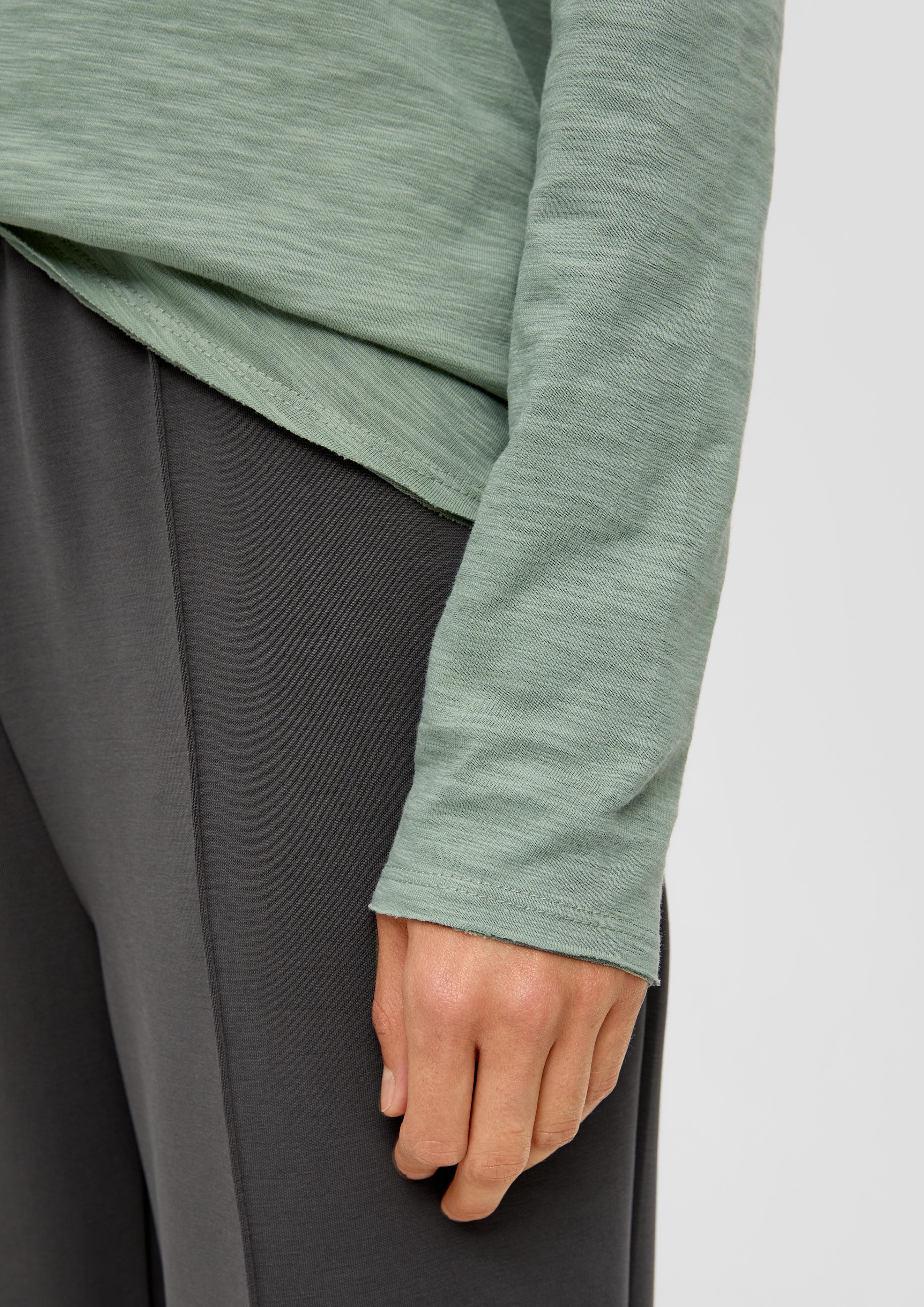Gestreiftes Longsleeve mit Rollsaum  2135958-7210