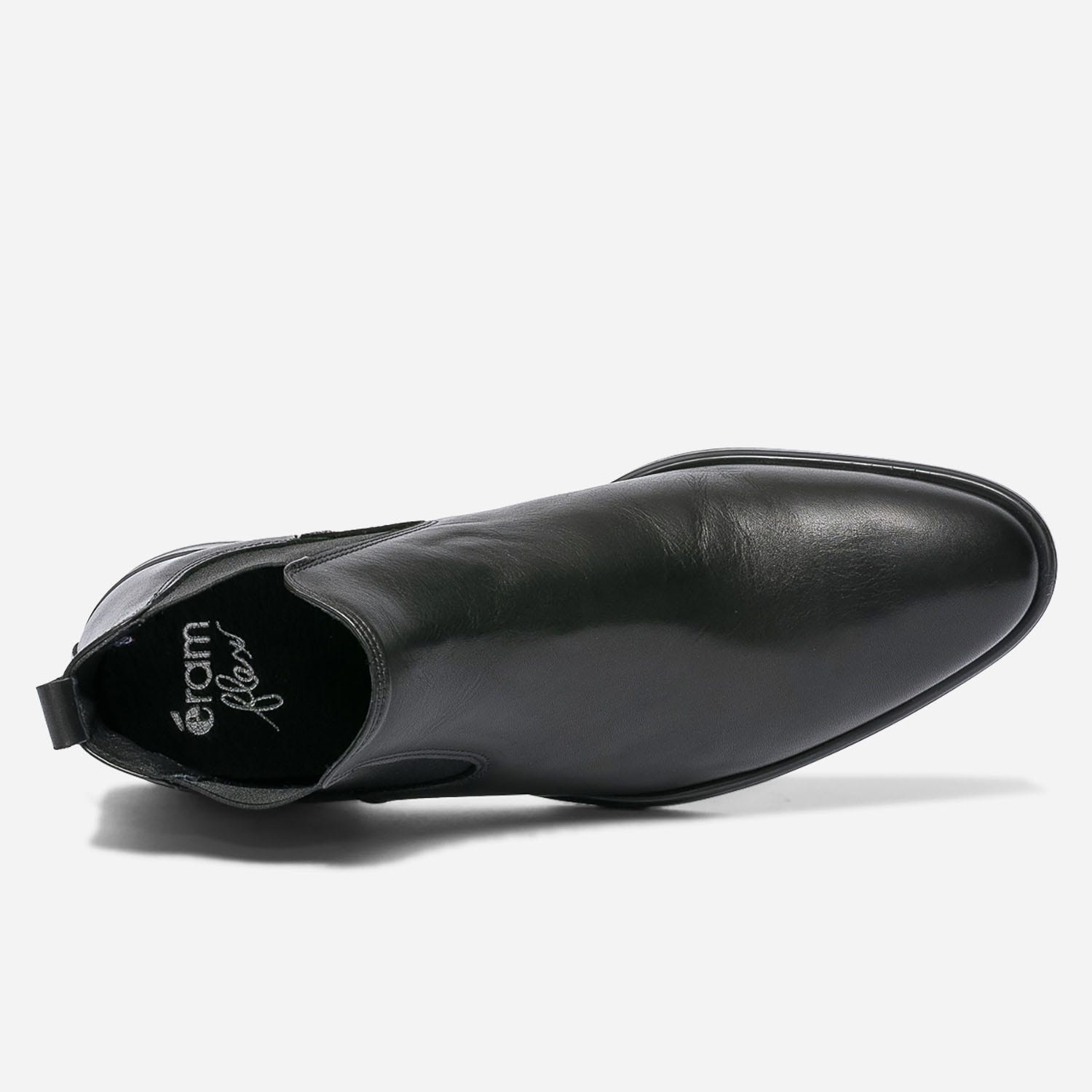 Chelsea boots ERAM FLEX noir en cuir éco-conçu