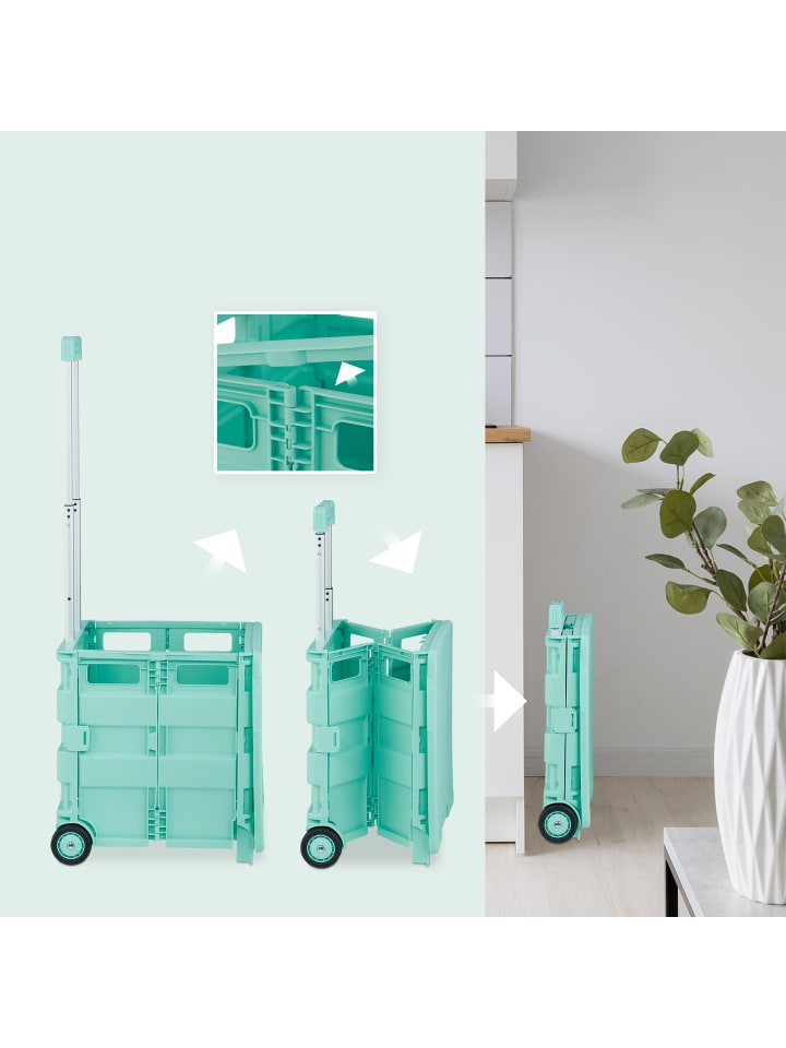 relaxdays Einkaufstrolley in Türkis günstig kaufen onesize