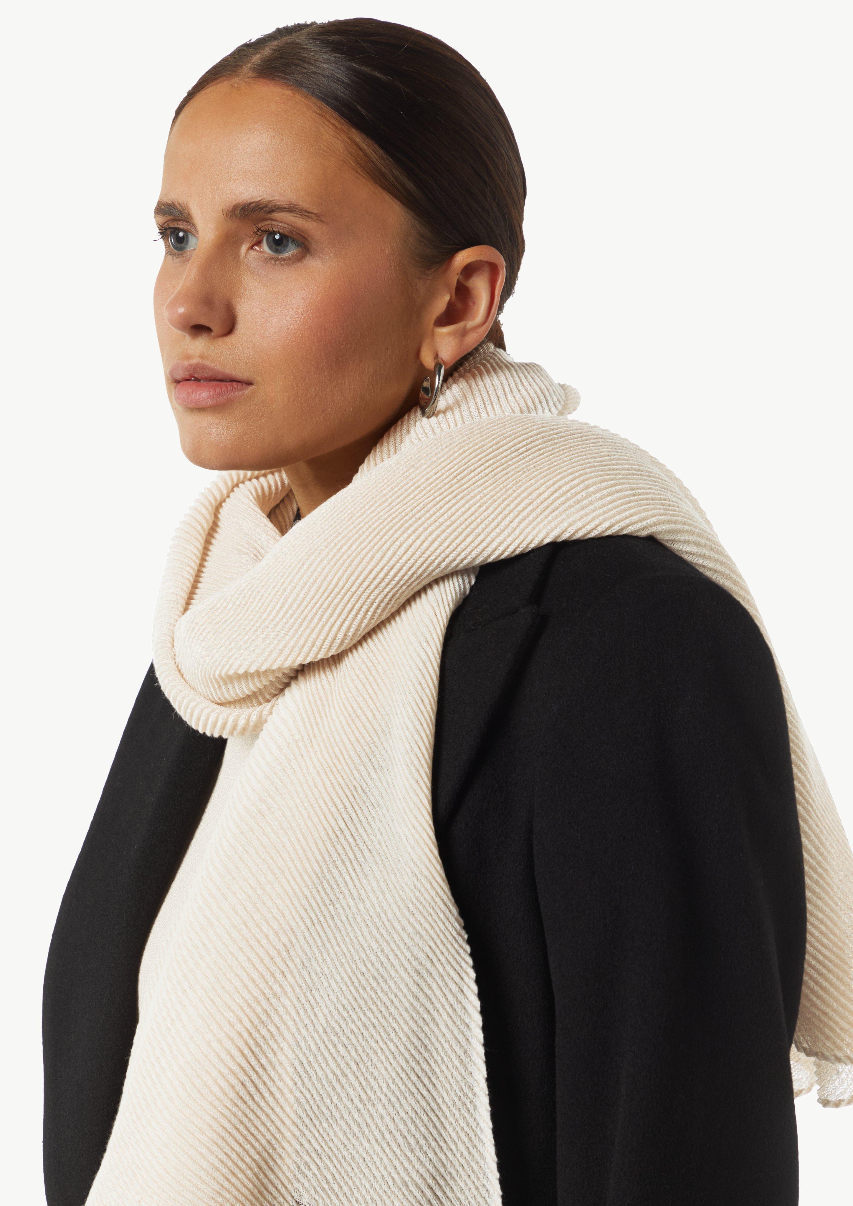 Plissierter Schal - beige