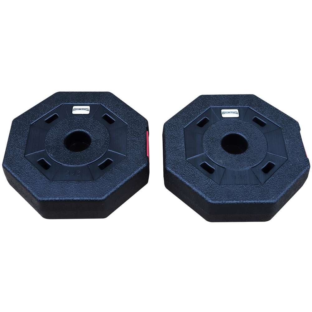 SPORTINATOR 2 kg Bumper Plates Fitness Hantelscheiben 2er-Set