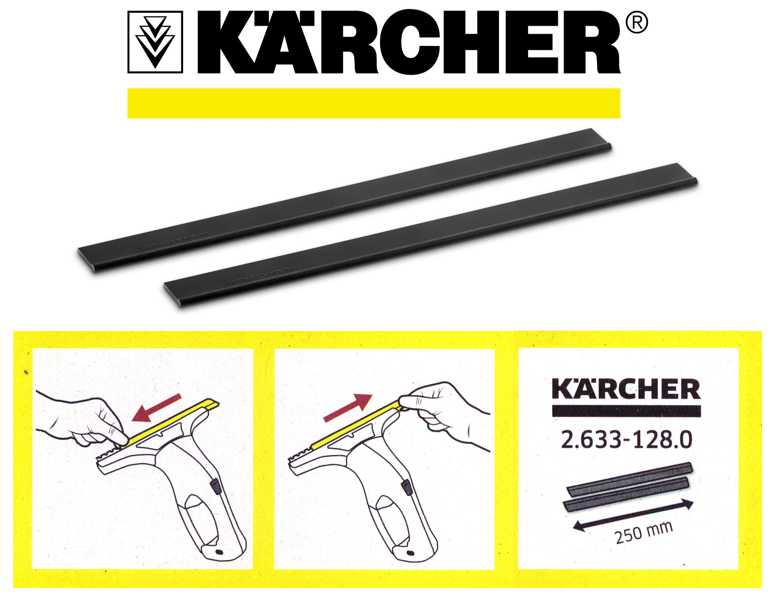 KÄRCHER Akku-Fensterreiniger Kärcher Abziehlippe f. WV1 Fenstersauger 25cm 2.633-128.0
