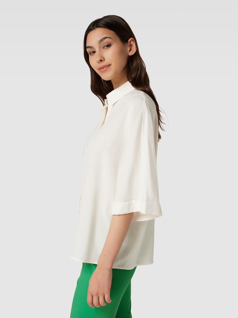 Bluse mit kurzen Raglanärmeln in ecru