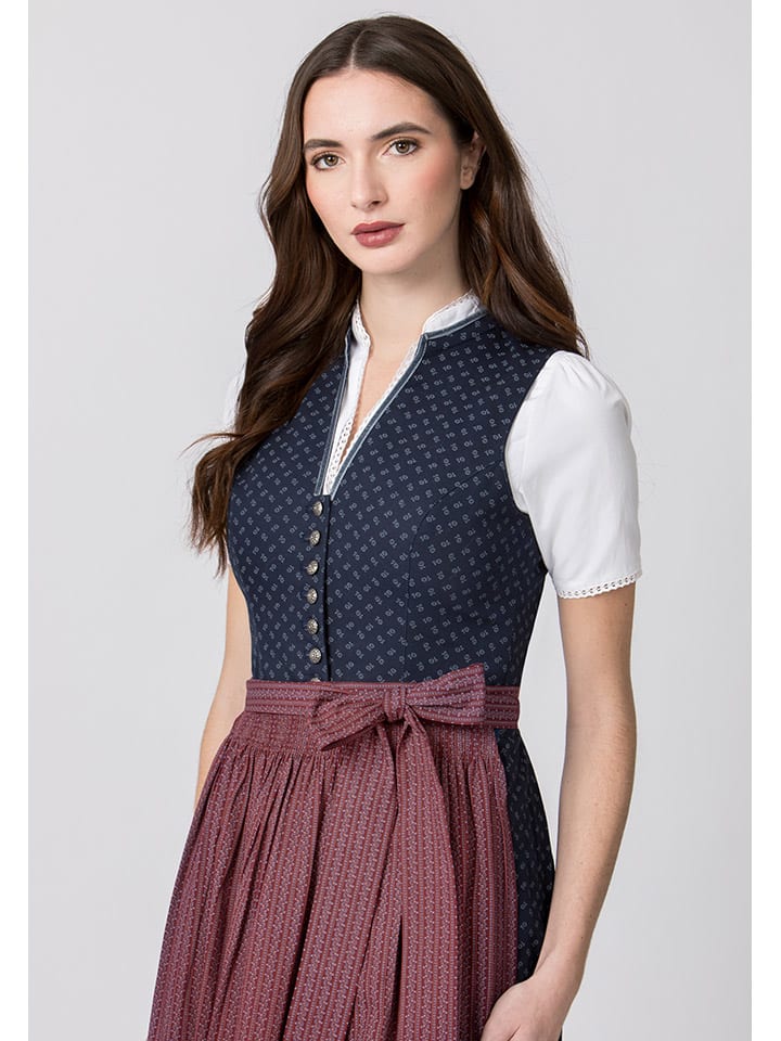 Stockerpoint Dirndl ''Renata'' on Dunkelblau/ Bordeaux günstig kaufen