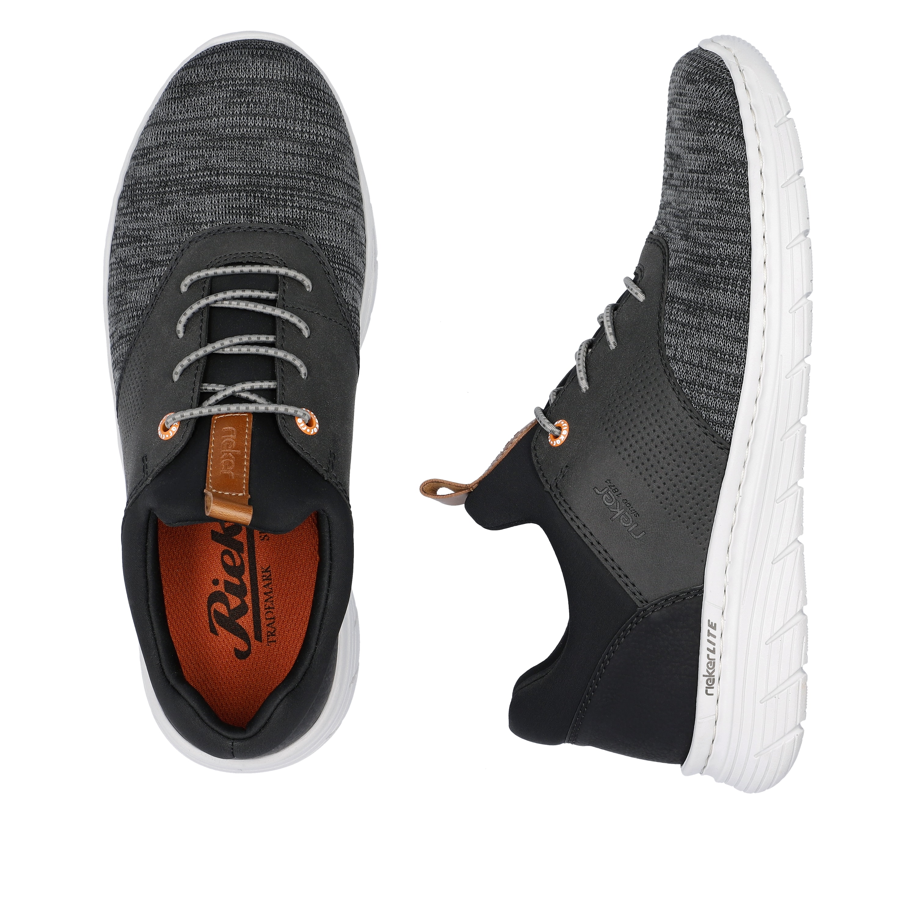 Rieker Herren Slipper graphitschwarz