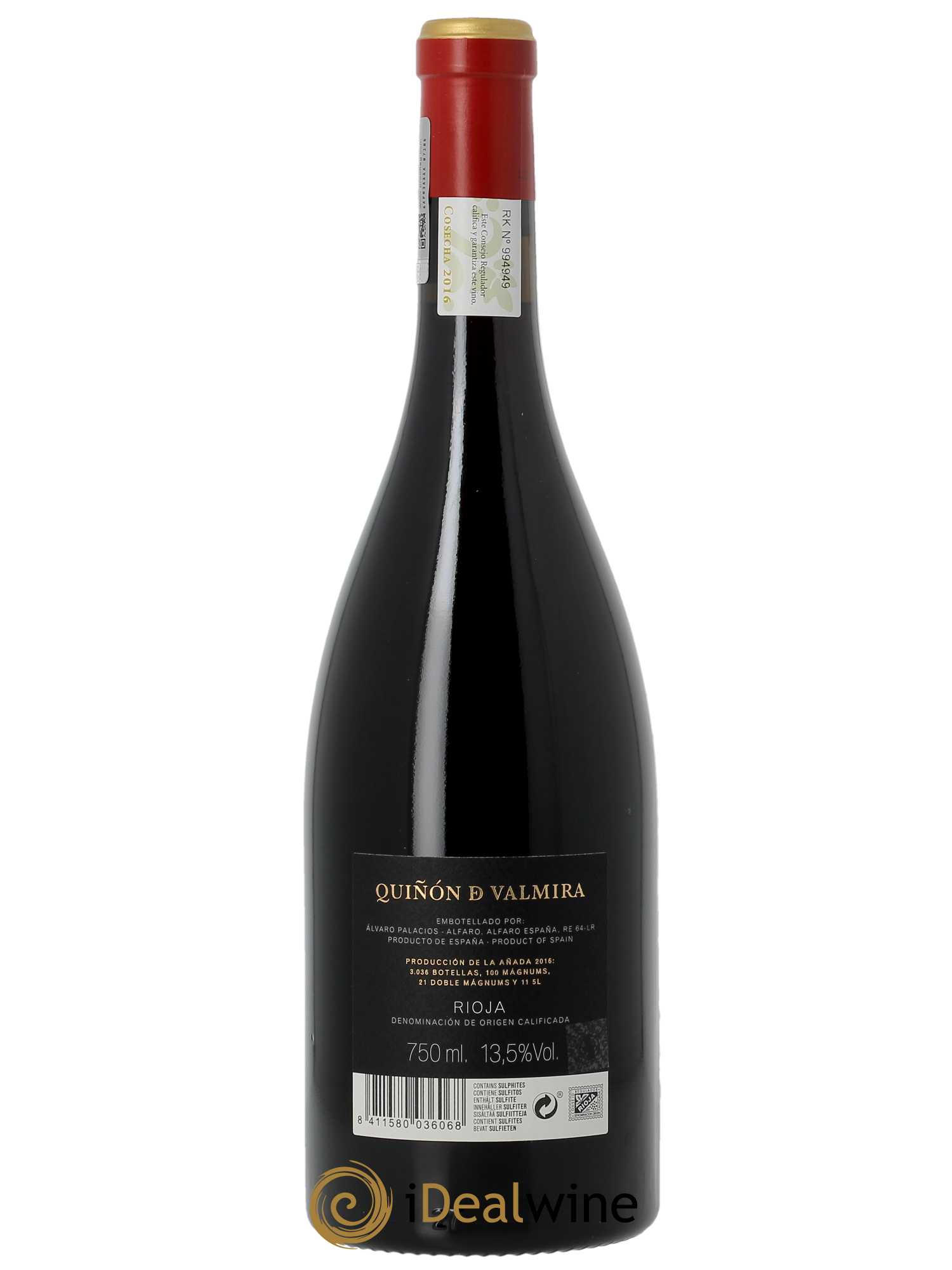 Rioja DOCa Alvaro Palacios Quiñon de Valmirae (CBO à partir de 6 BTS) 2016 - Lot de 1 Bouteille
