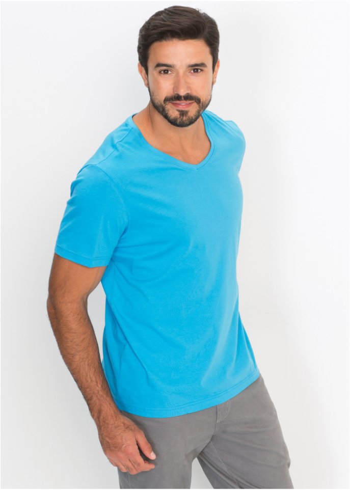 T-Shirt mit V-Ausschnitt (3er Pack)