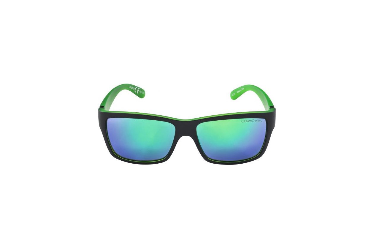 Alpina Kacey black-green matt / green mirror lens