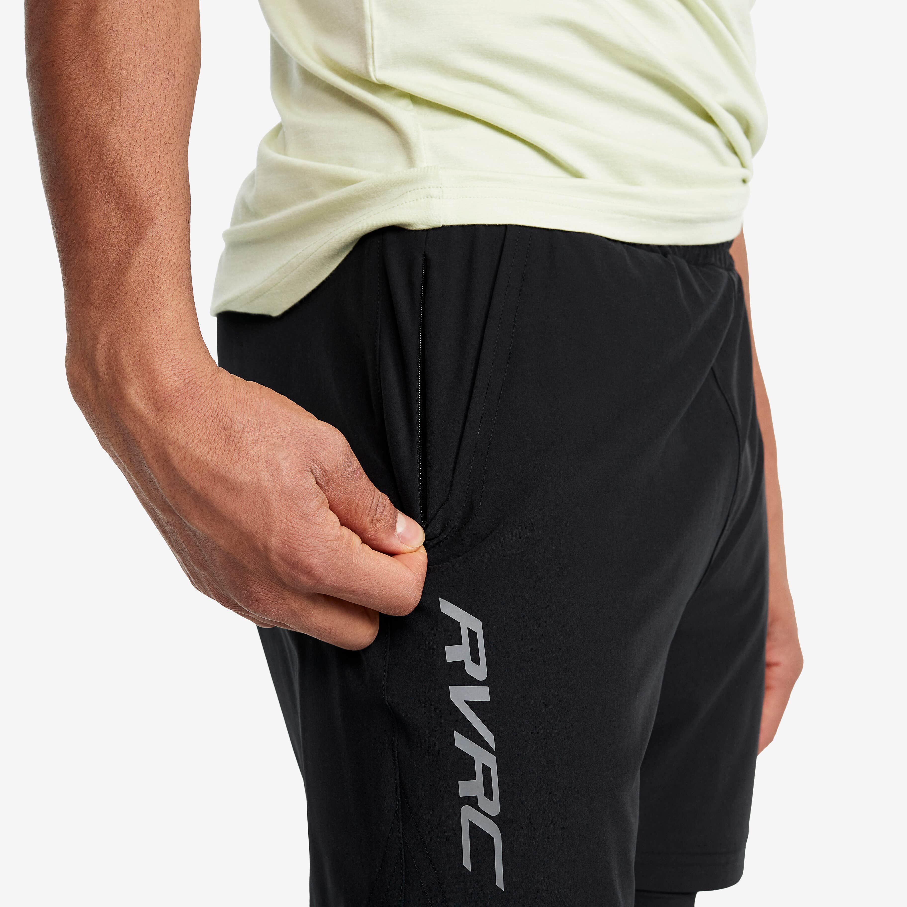 2-in-1 Shorts Homme Black