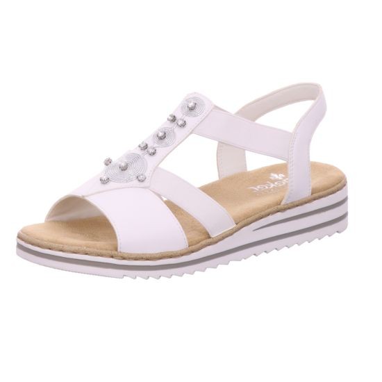 RIEKER Klassische Sandalen weiss