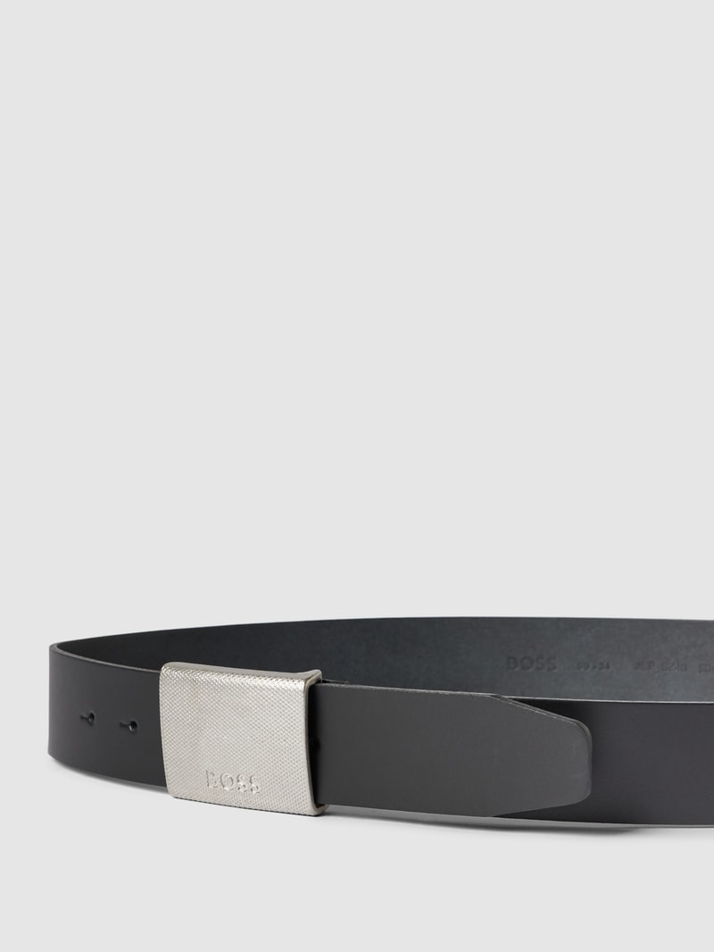 Gürtel mit Label-Detail Modell 'Jep' in schwarz
