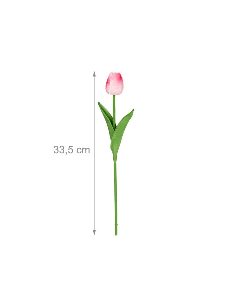 relaxdays 24 x Kunsttulpe in Rosa/ Grün günstig kaufen onesize
