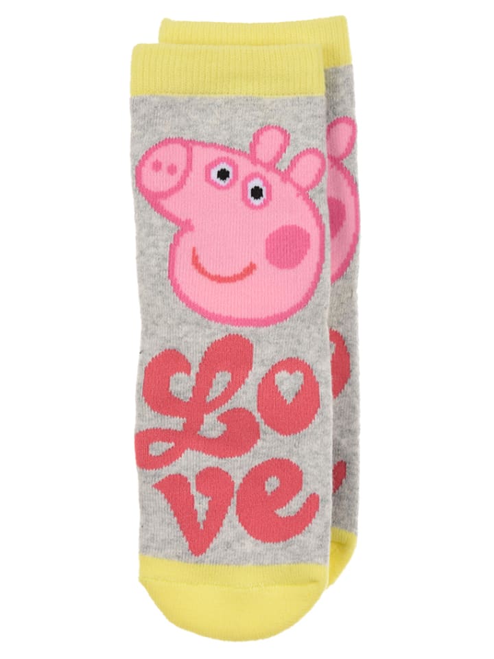 Peppa Pig Socken in Grau/ Gelb günstig kaufen
