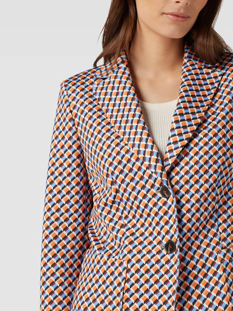 Blazer mit Allover-Muster in orange