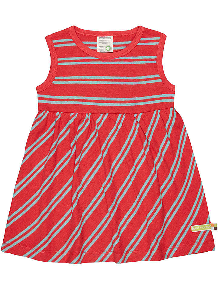 loud   proud Kleid in Rot/ Hellblau günstig kaufen 98/104