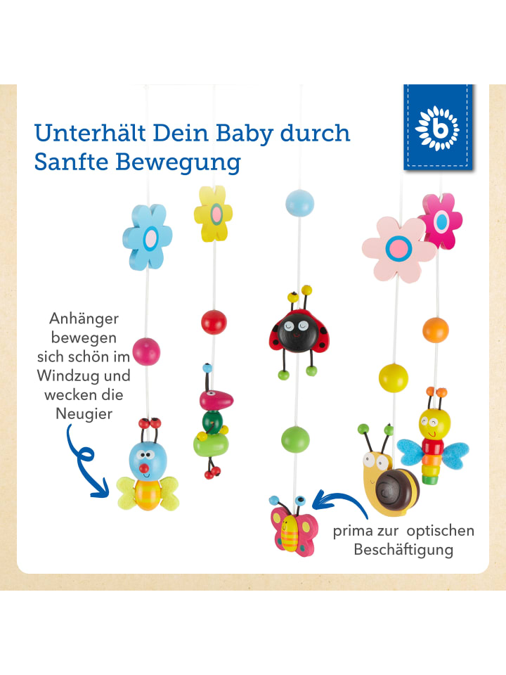 Bieco Spielwaren 3D Baby Mobile Käferchen Holz - ab Geburt in mehrfarbig günstig kaufen onesize