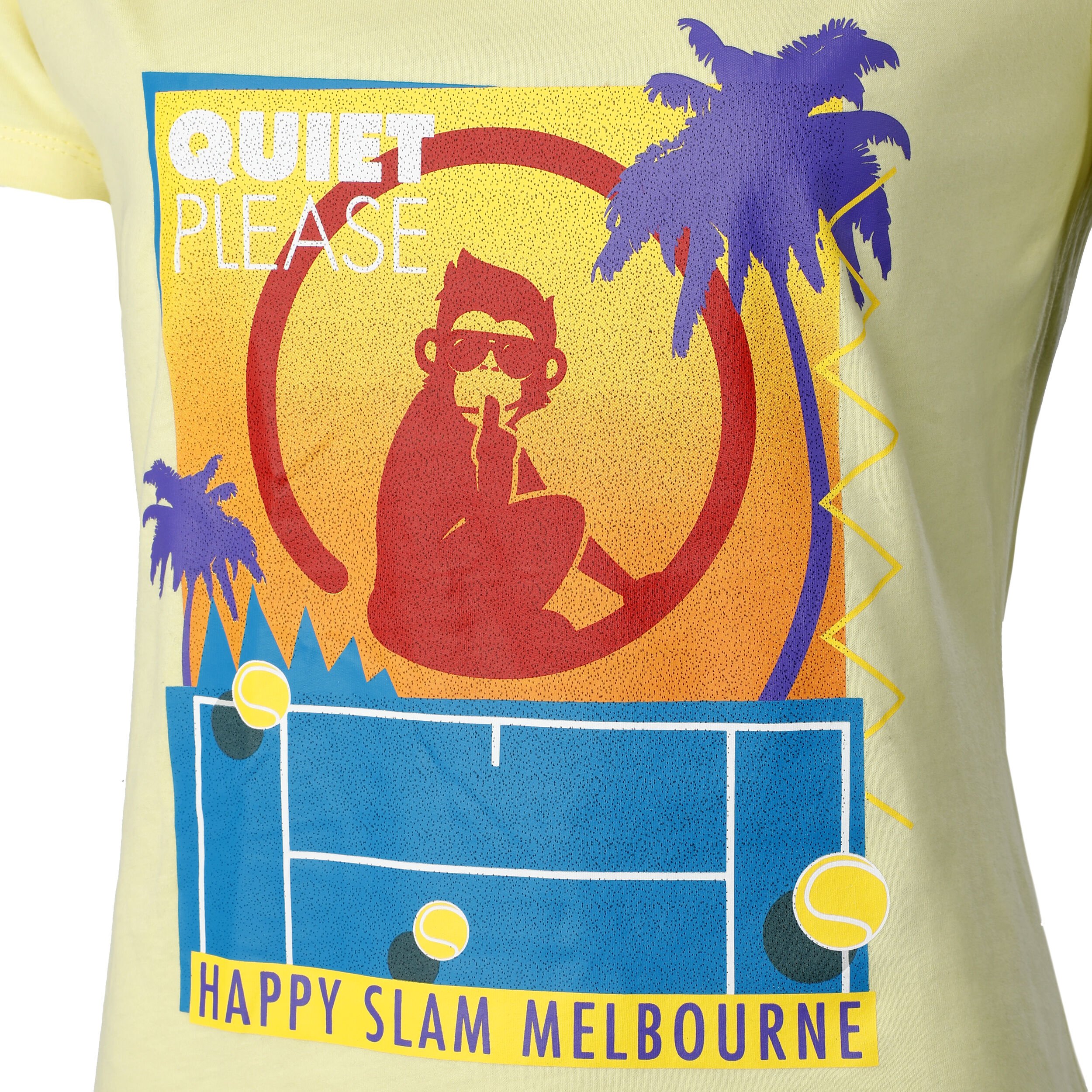 Happy Slam T-Shirt Damen - Gelb, Mehrfarbig