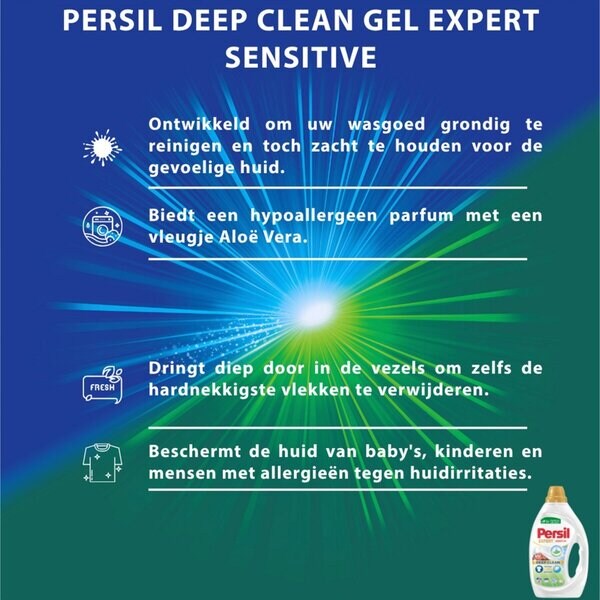 Persil Expert Sensitive folyékony mosószer 810ml, 18 mosáshoz