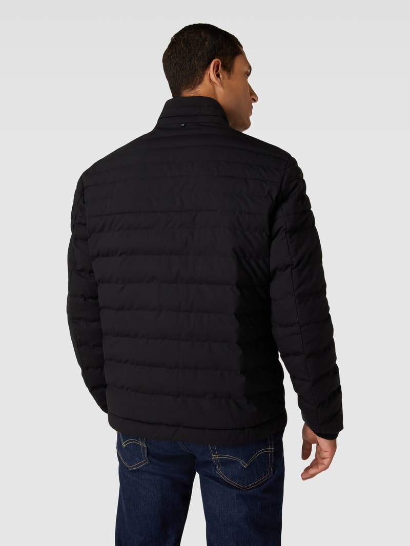 Steppjacke mit Stehkragen Modell 'Coldio' in schwarz