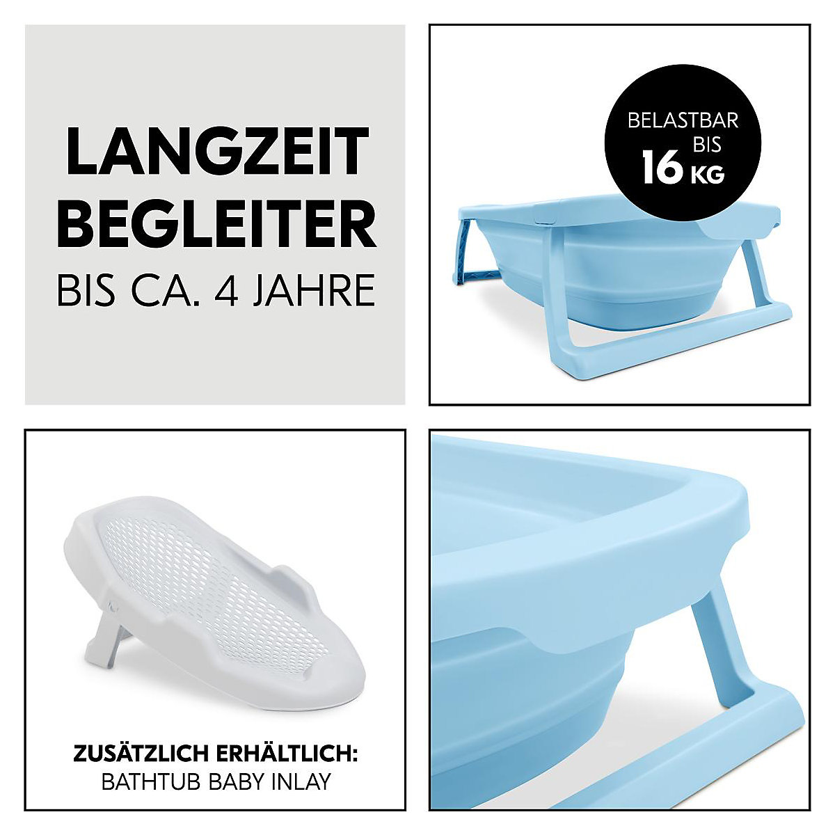 Babywanne Wash N Fold M, Light Blue