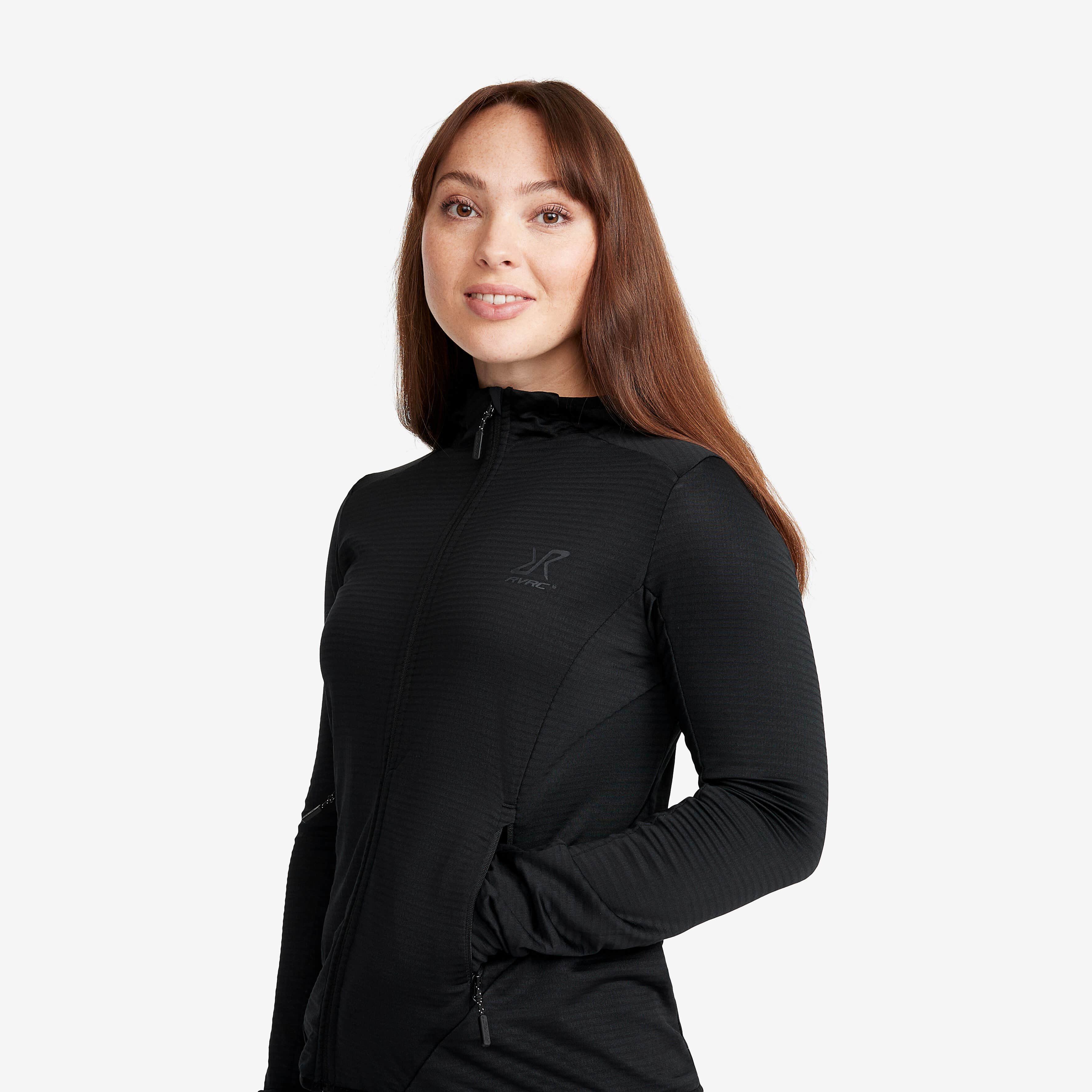 Waffle Hoodie Femme Black