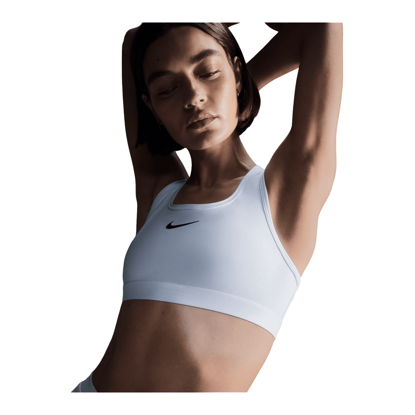 Nike Swoosh Medium Support Bra Sport-BH Damen Weiss F100
