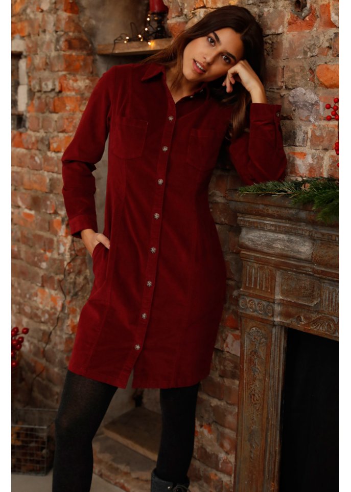 Cord-Stretch-Kleid