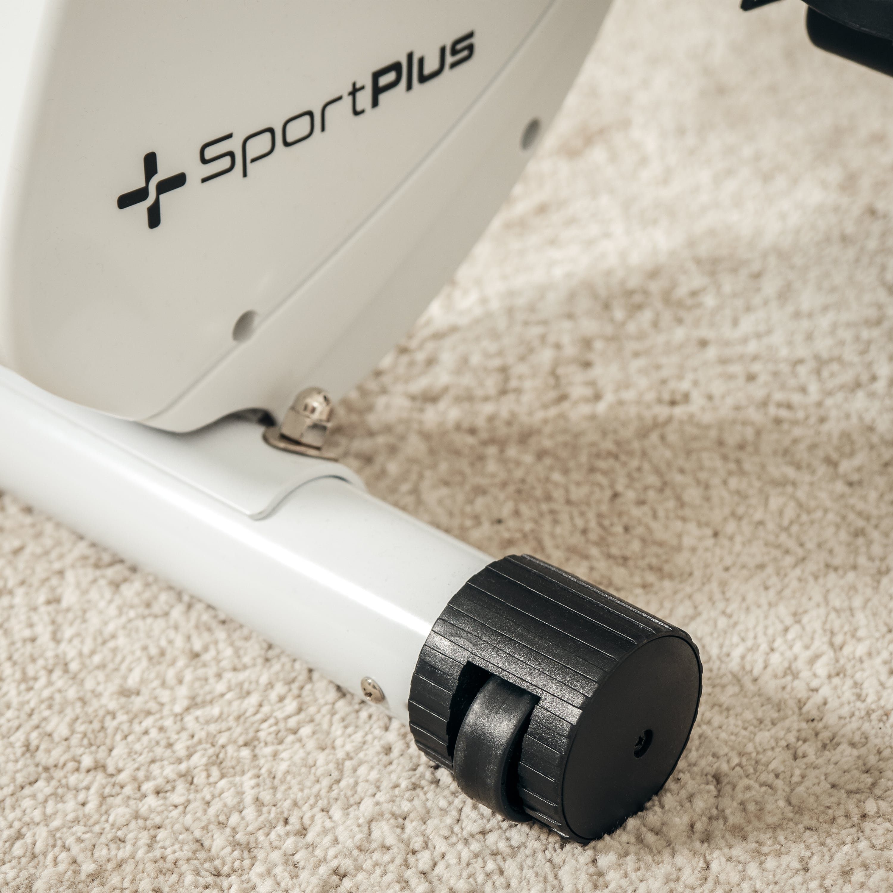 SportPlus Heimtrainer SP-HT-1300-W-iE, Heimtrainer, X-Bike, klappbar für Zuhause, Rückenlehne, 8 Stufen