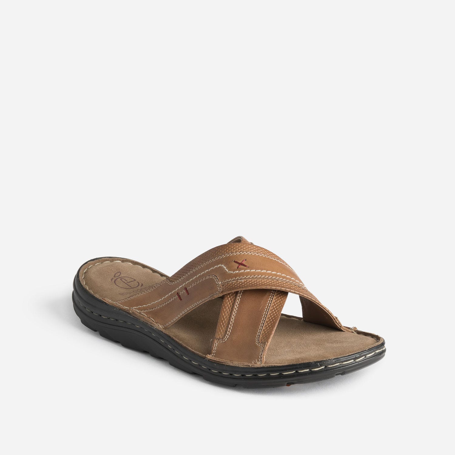 Mule camel éco-conçue à brides croisées