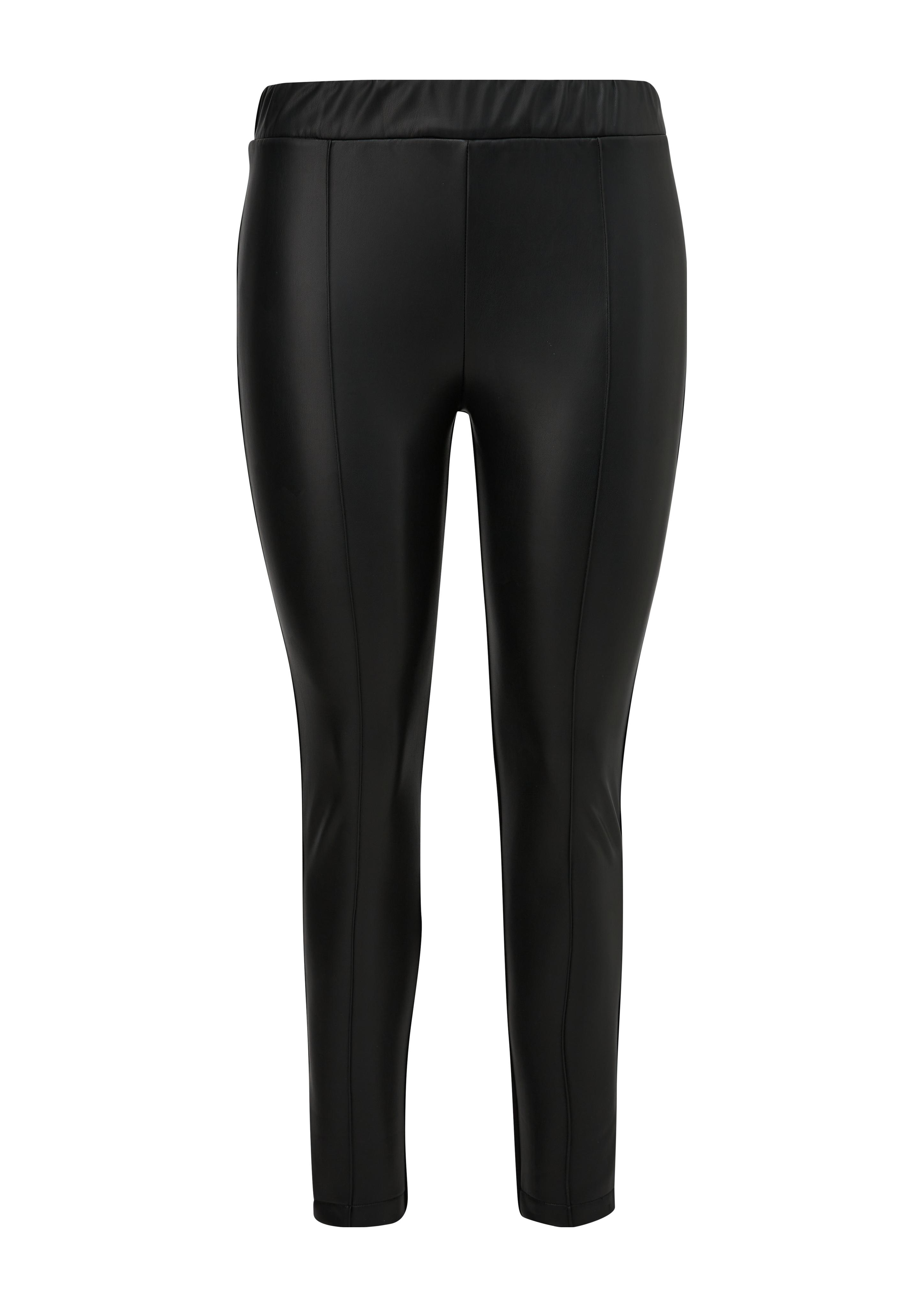 Leggings in Leder-Optik auf Vorderseite mit Biese  2139109-9999