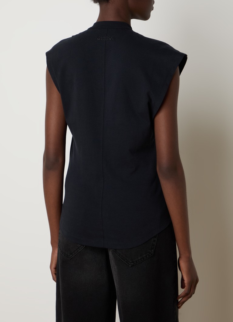 T-shirt Isabel Marant Nayda in cotone biologico con scollo asimmetrico
