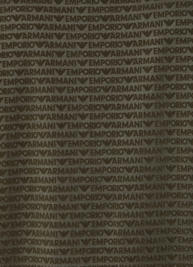 Tricou Emporio Armani din amestec de lyocell cu logo imprimat