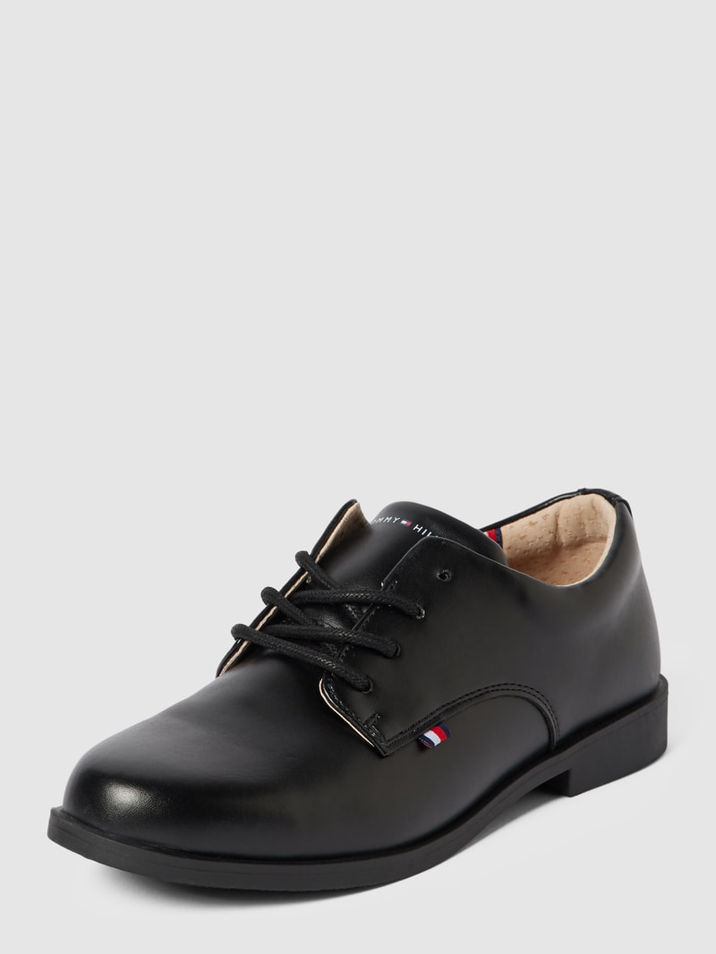 Derbys mit Label-Detail Modell 'SAMIR' in schwarz