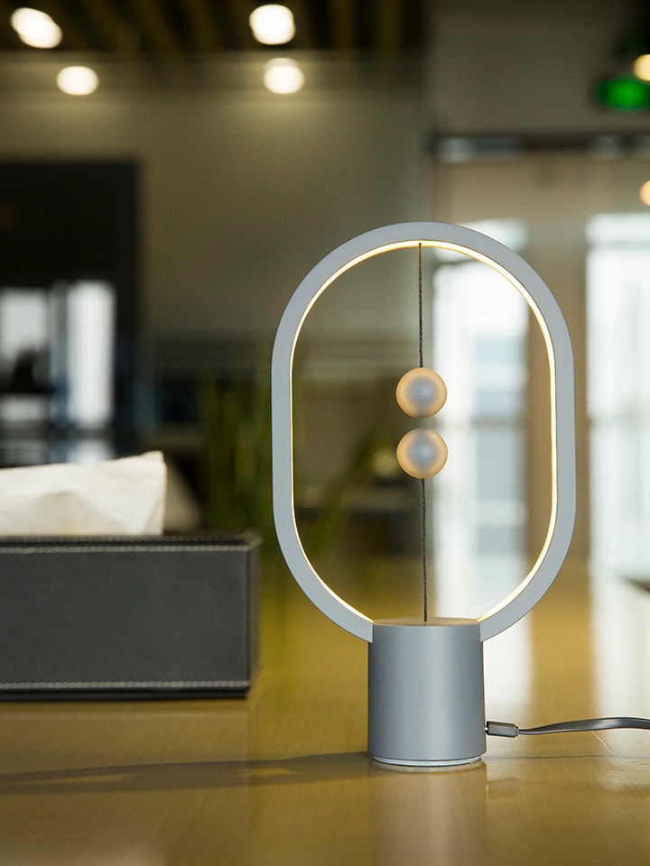 Designnest LED-Tischleuchte ''Heng'' in Hellgrau - (L)24 x (B)15 cm günstig kaufen onesize
