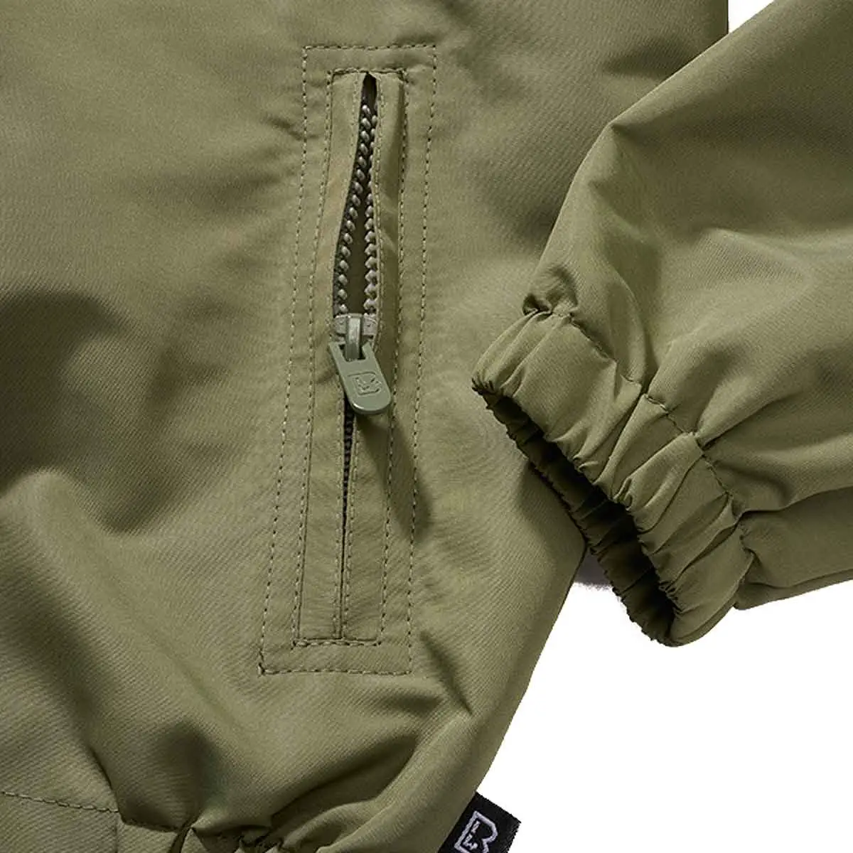 Kinder Sommer Windbreaker Frontzip oliv