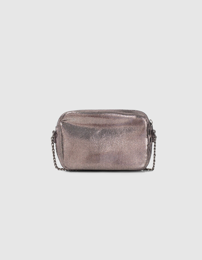 Sac à main gris métallisé fille