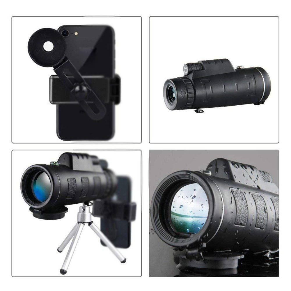 Fokelyi Teleskop 1 Stück Teleskop,Monocular Telescope 40x60 HD Wasserdichtes