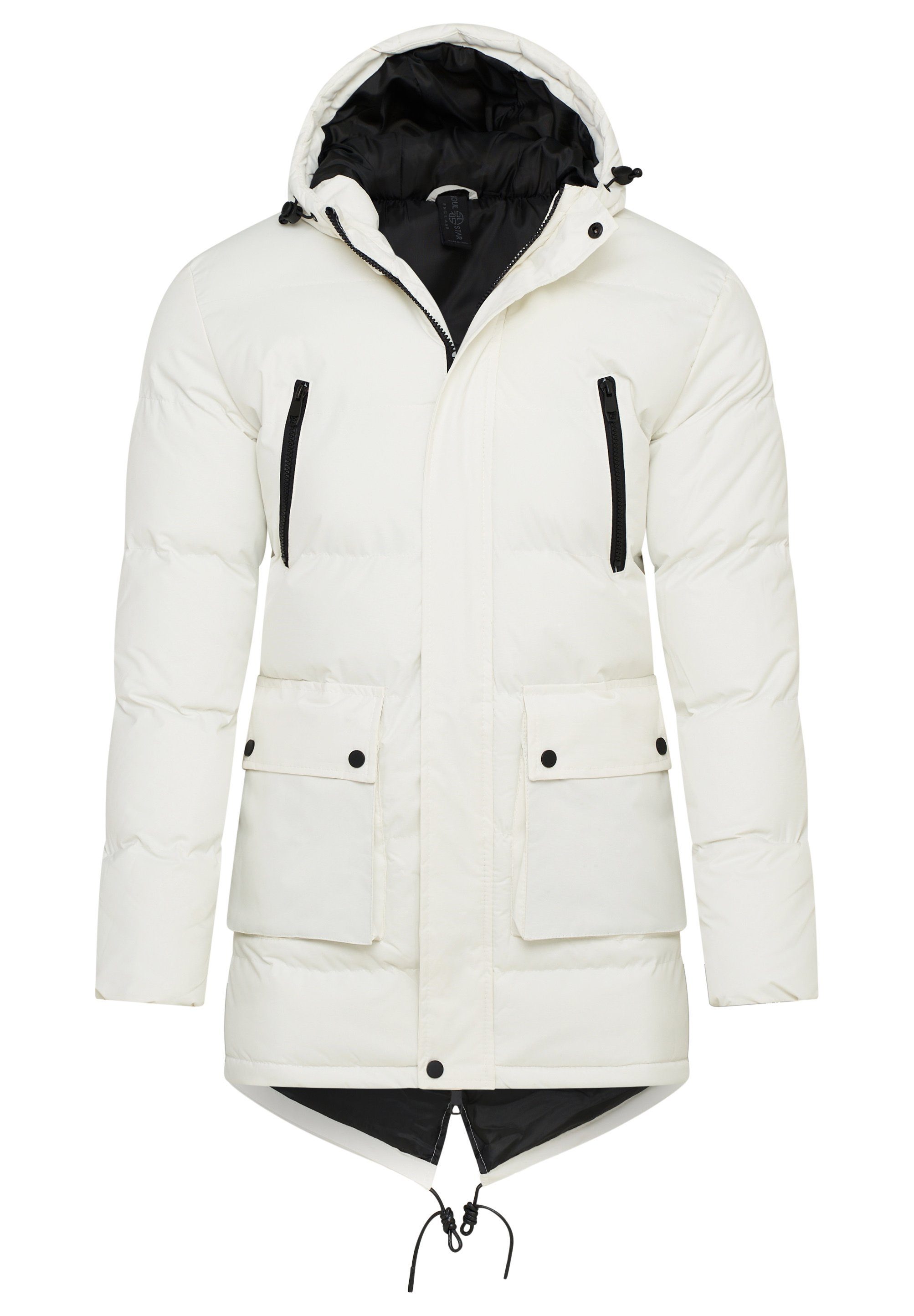 SOULSTAR Parka MJKENT Parka Puffer Jacke mit Kapuze Wintermantel Steppjacke