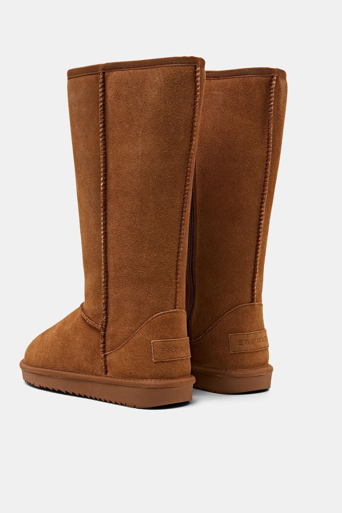 Rauleder-Boots mit Kunstfellfutter